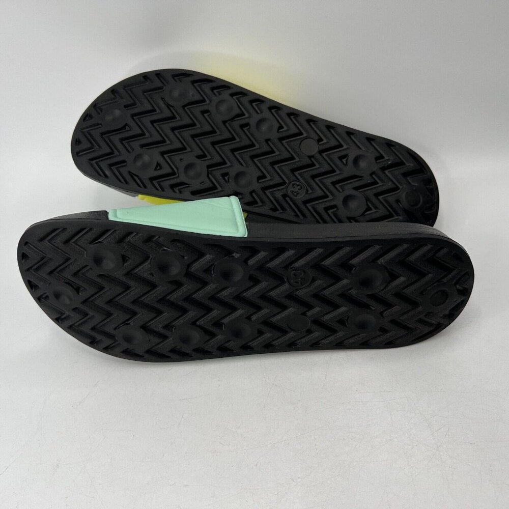 Men’s Slide Sandals - Mint & Yellow - Picture 4 of 6
